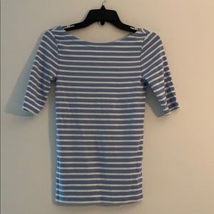 Gap Blue and White Striped Shirt